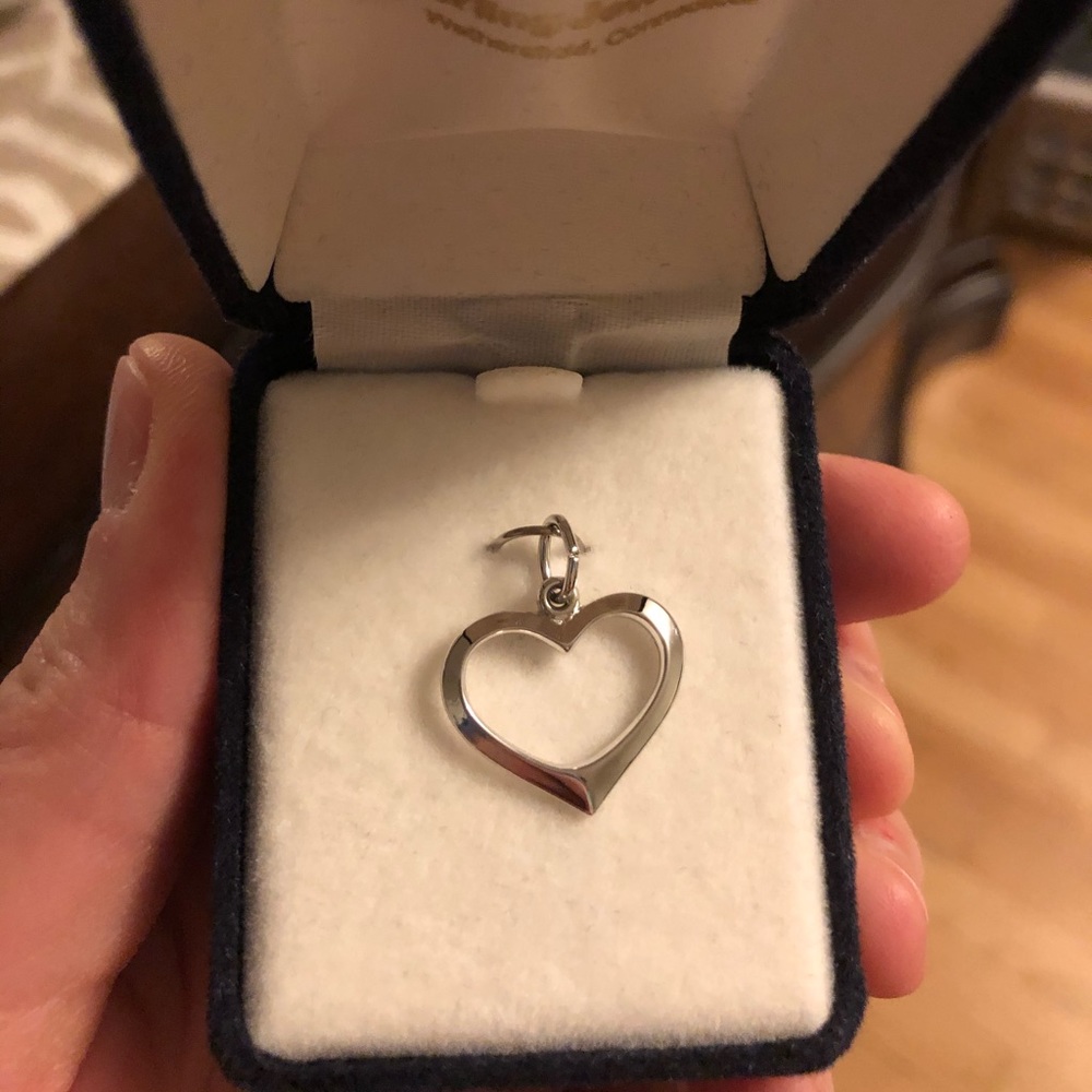 Sterling silver heart charm new in box !